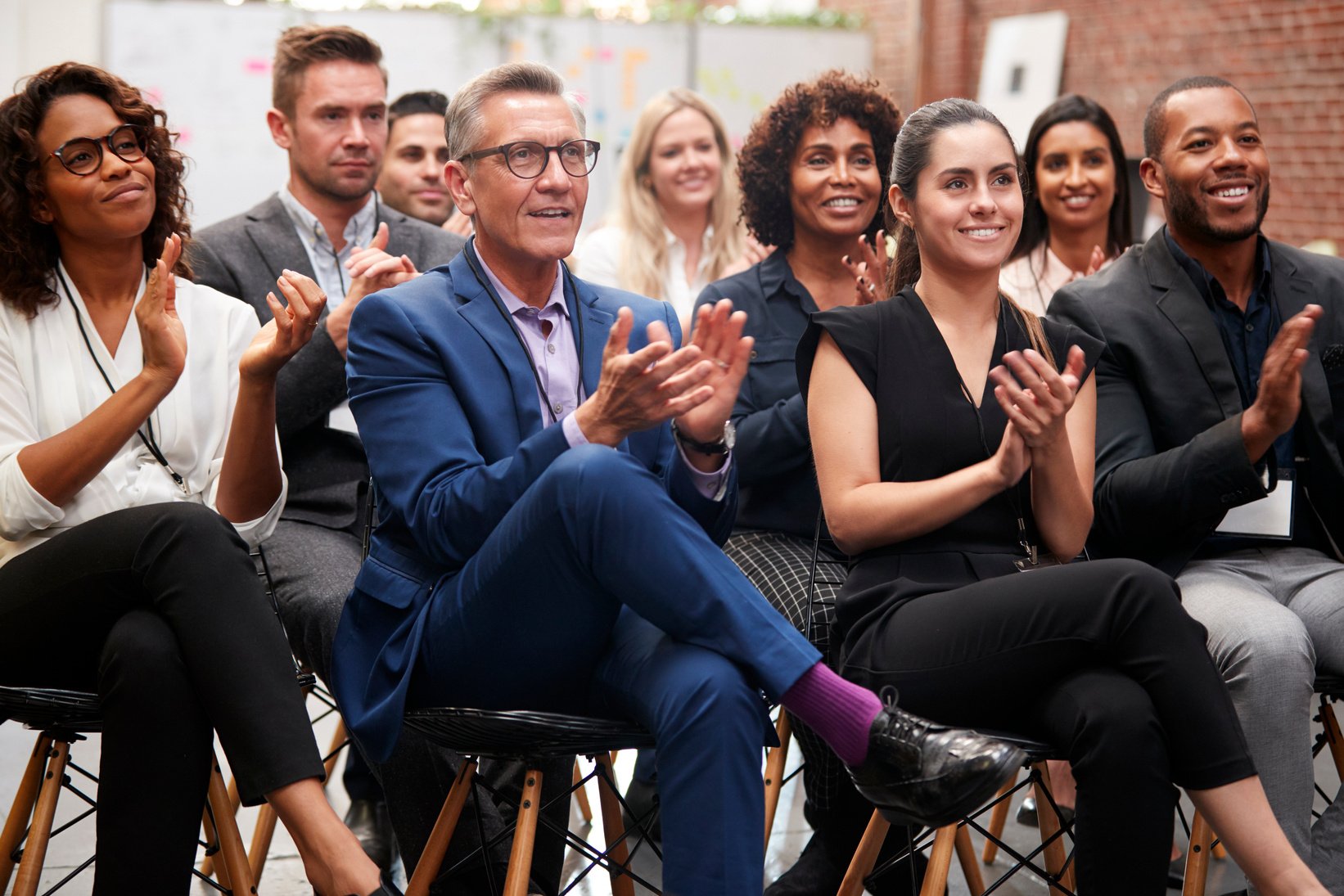 Businessmen and Businesswomen Applauding